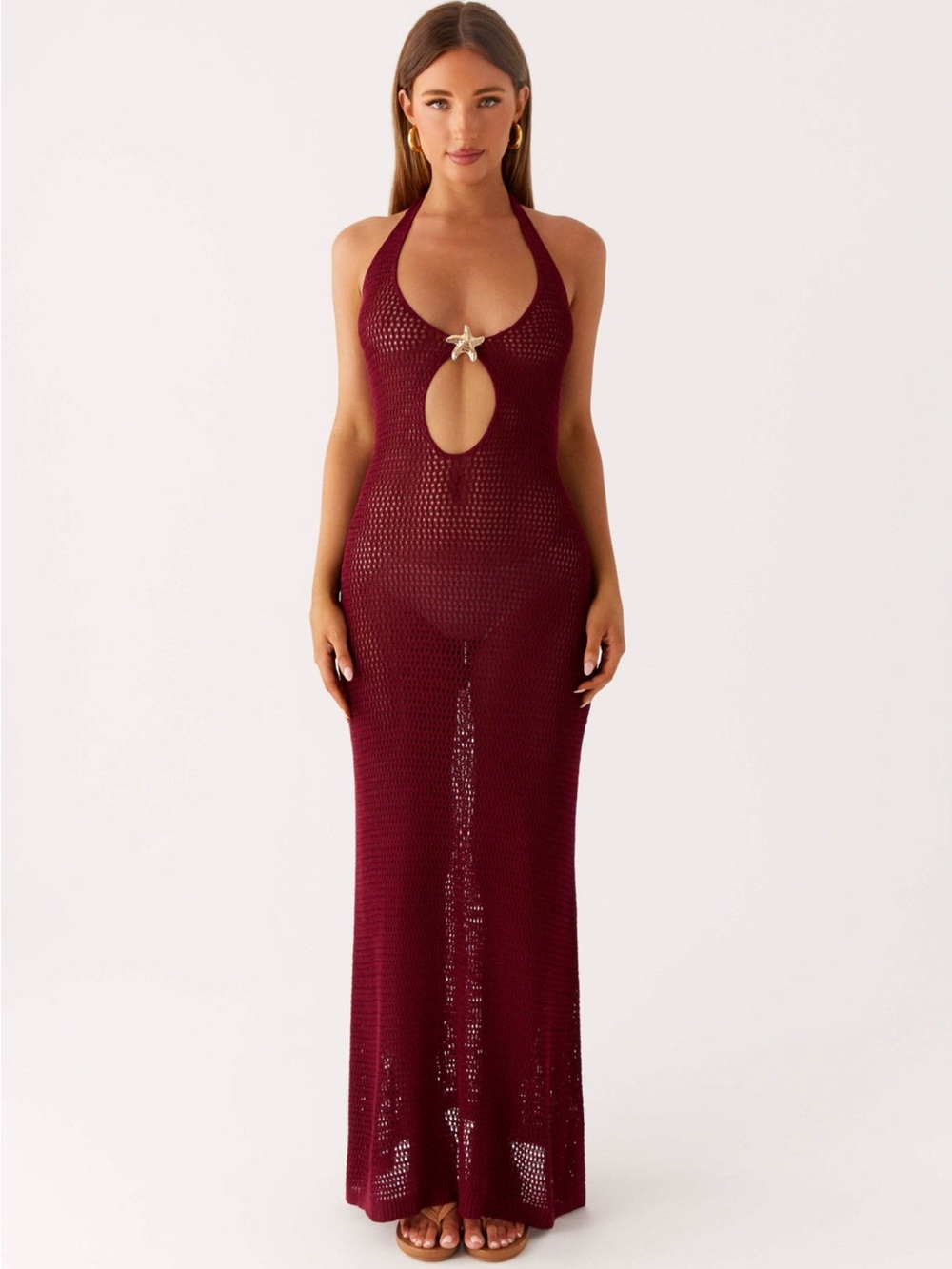 Peppermayo Violetta Moon Tide Crochet Maxi Dress
